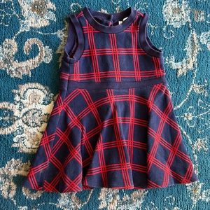 Navy and red holiday Janie & Jack toddler dress